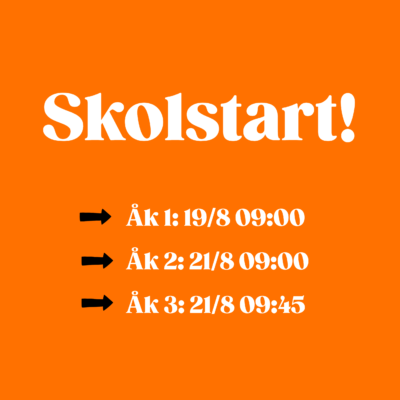 Äntligen skolstart!