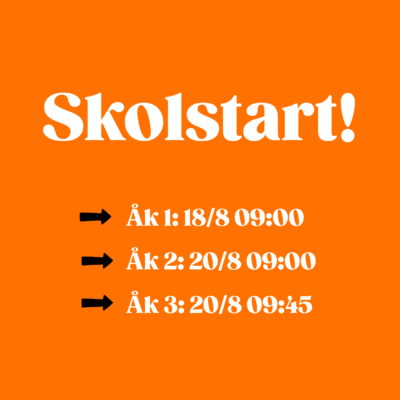 Skolstart tider 2025.